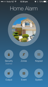 Home security arm and disarm by smart phone