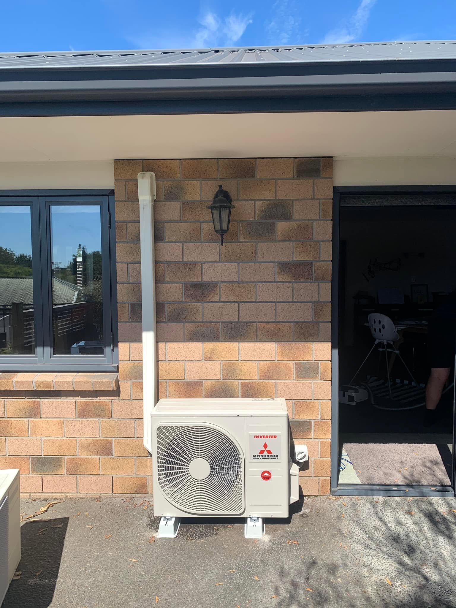 Finished heat pump installation by a local Master Electrician