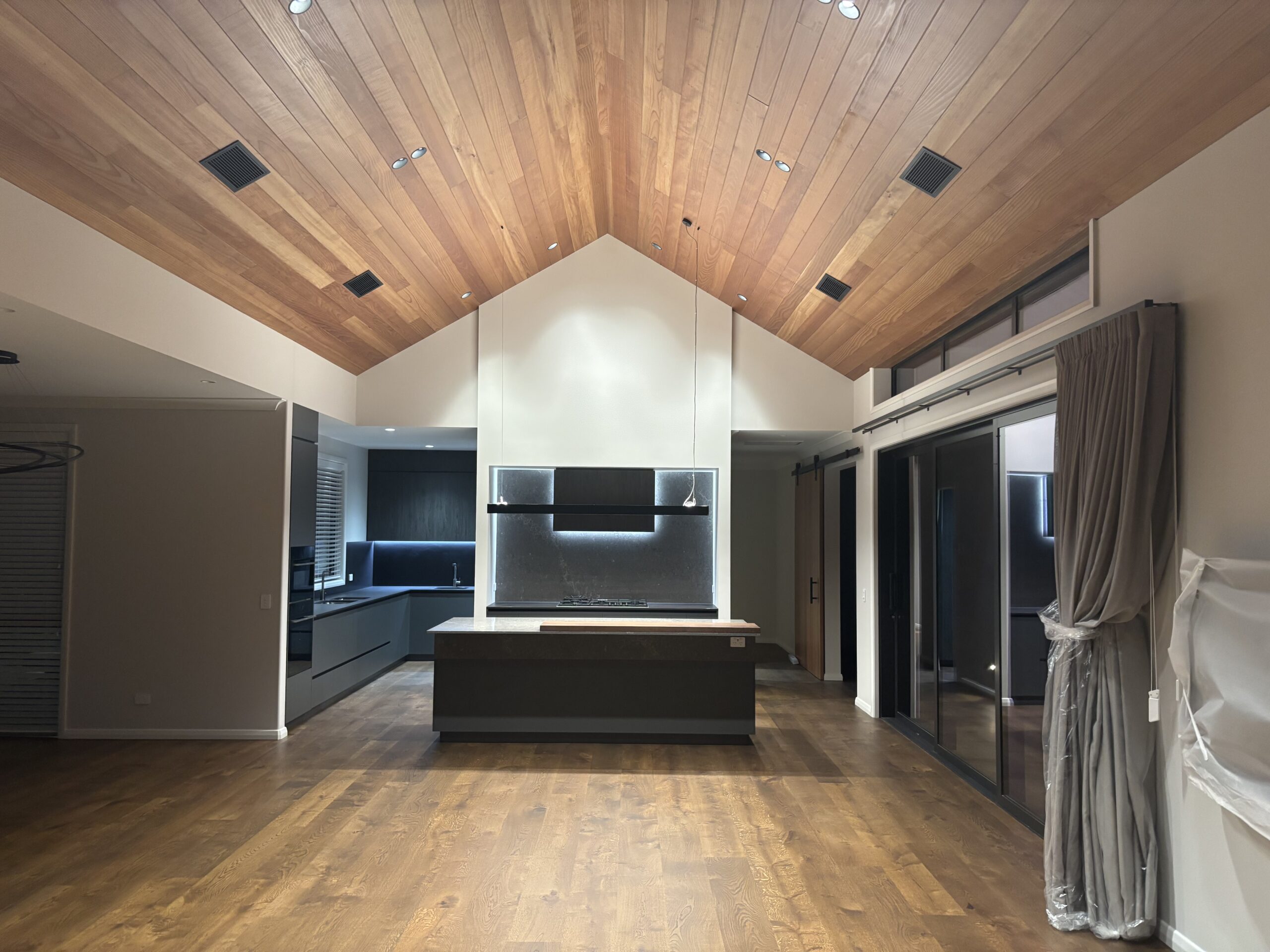 Warm white LED lighting installation