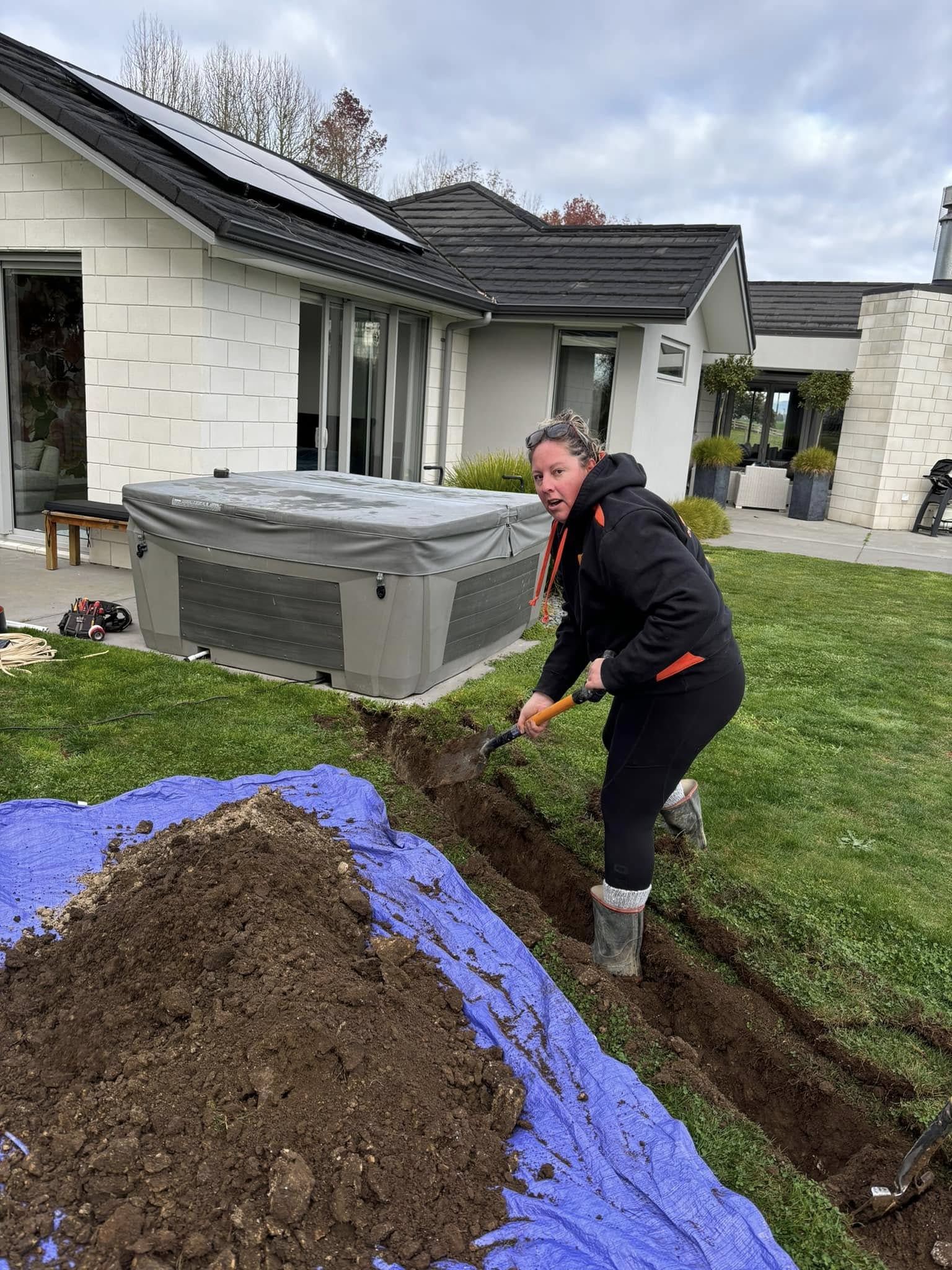 Residential electrical trenching and outdoor power installation Waikato